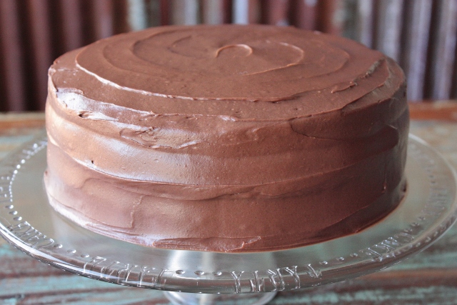 chokladfrosting till tårta